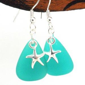 Sea Glass Starfish Earrings